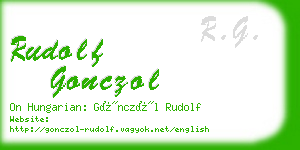rudolf gonczol business card