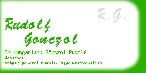 rudolf gonczol business card